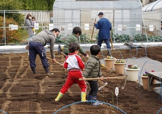 喜多見農業公園における農業体験イベント（世田谷区提供）